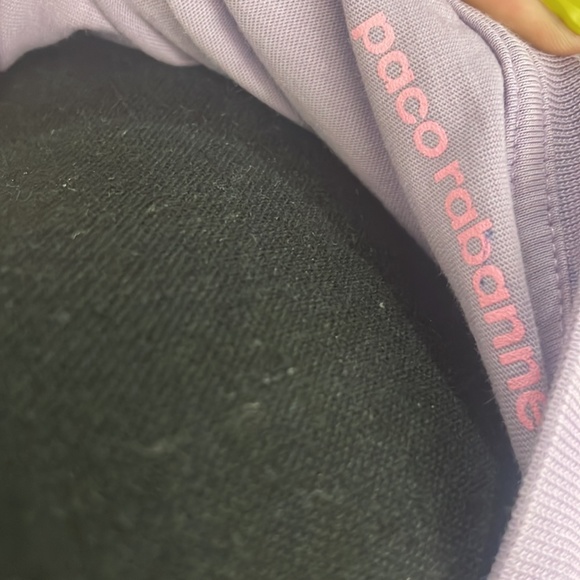 Paco Rabanne Neon Lilac Logo Tee Size L - Picture 4 of 6